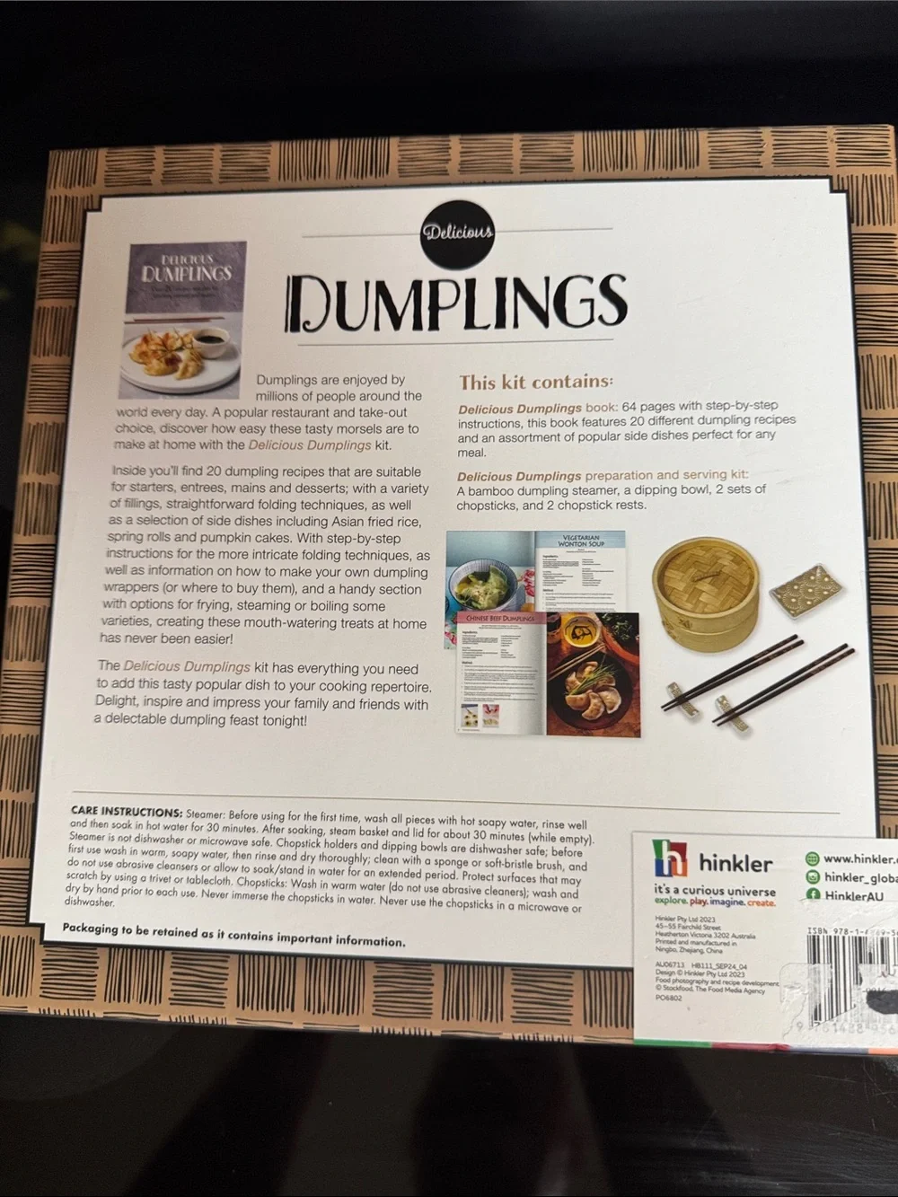 Delicious Dumplings Steamer & Serving Kit - Natural Bamboo